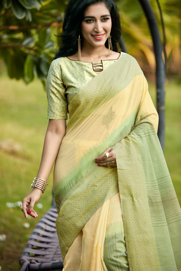 Rajyog Paridhan Silk Pure Cotton Silk Designer Party Wear Saree Collection at Wholesale Price